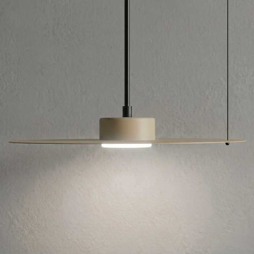 Suspension sur câble PIATTO 1xGX53/15W/230V, Ø 35 cm, beige