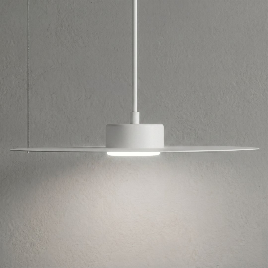 Suspension sur câble PIATTO 1xGX53/15W/230V Ø 35 cm blanche