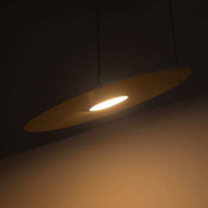 Suspension sur câble PIATTO 1xGX53/15W/230V Ø 35 cm blanche