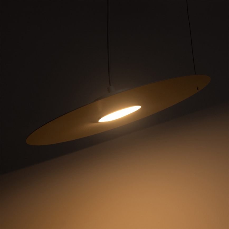 Suspension sur câble PIATTO 1xGX53/15W/230V Ø 35 cm blanche