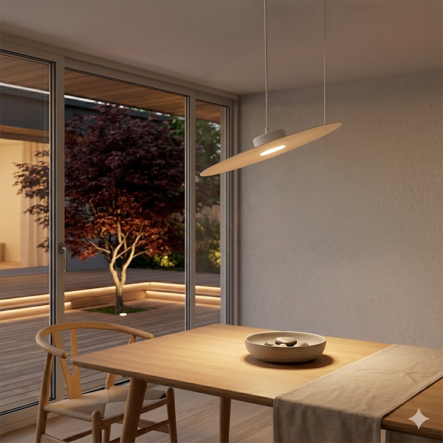 Suspension sur câble PIATTO 1xGX53/15W/230V, Ø 45 cm, blanche