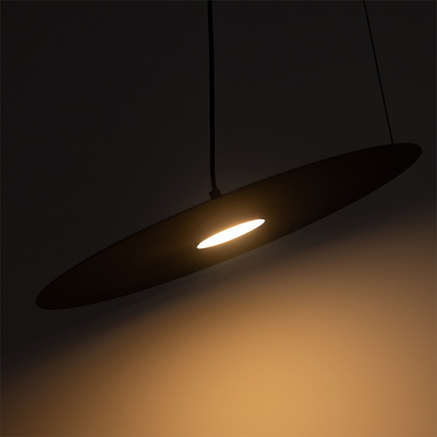 Suspension sur câble PIATTO 1xGX53/15W/230V Ø 45 cm noire