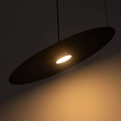 Suspension sur câble PIATTO 1xGX53/15W/230V Ø 55 cm noire