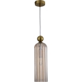 Suspension sur câble PIEGA 1xE14/40W/230V laiton/beige fumé