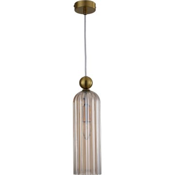Suspension sur câble PIEGA 1xE14/40W/230V laiton/beige fumé