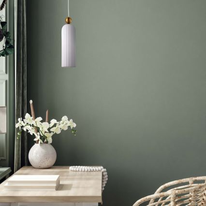 Suspension sur câble PIEGA 1xE14/40W/230V laiton/blanc