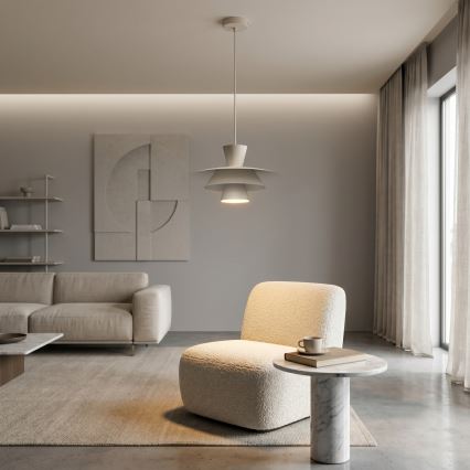 Suspension sur câble PLATO 1xE27/15W/230V beige