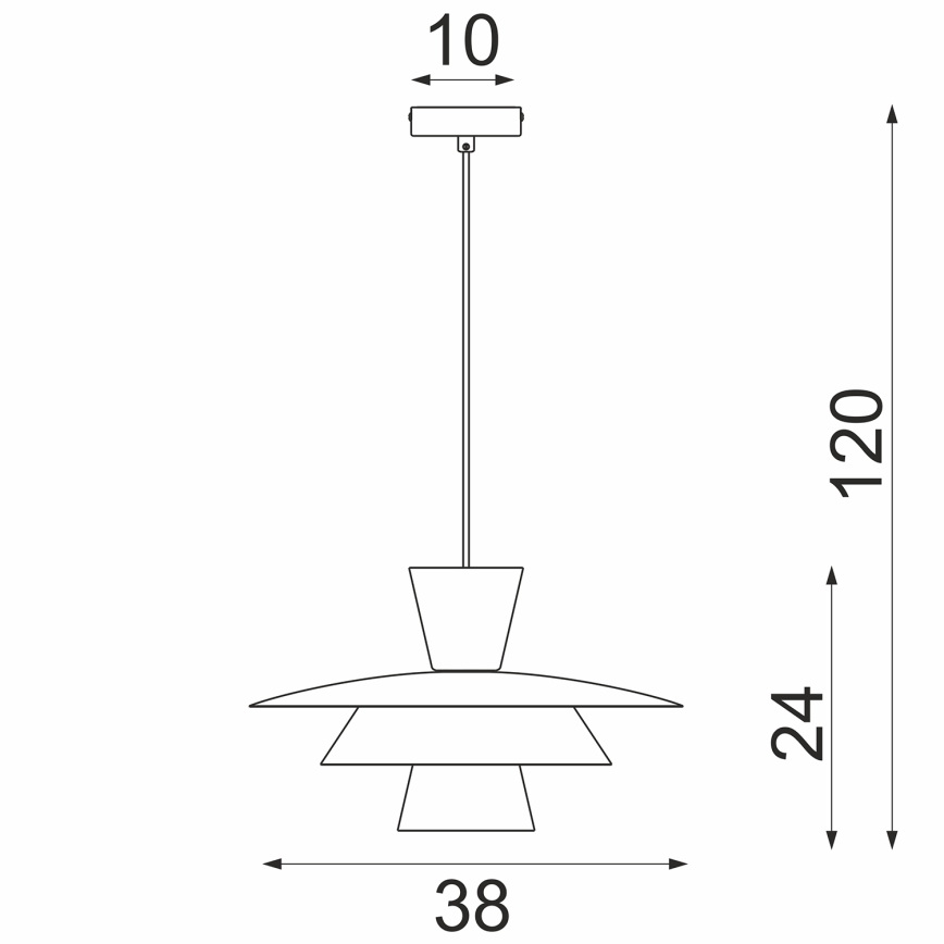 Suspension sur câble PLATO 1xE27/15W/230V blanche
