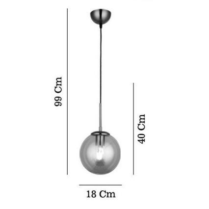 Suspension sur câble POLINO 1xE27/40W/230V bronze