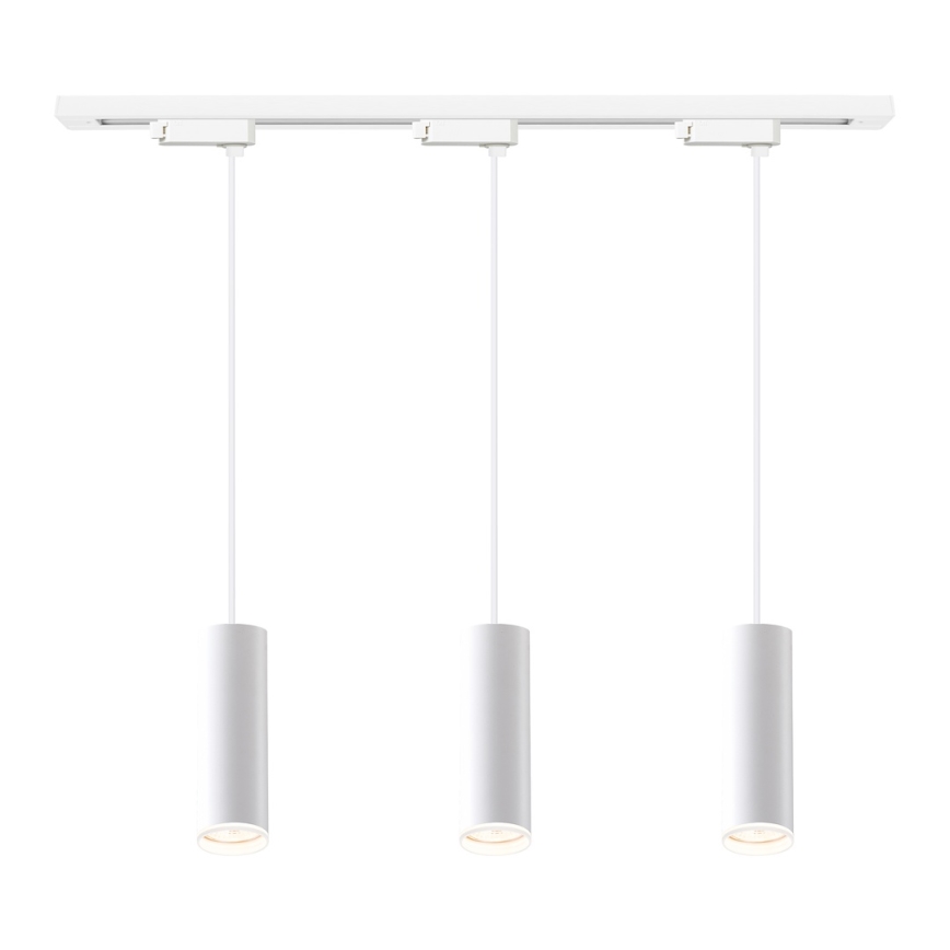 Suspension sur câble pour système de rail PIPE 3xGU10/10W/230V, blanche