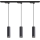 Suspension sur câble pour système sur rail PIPE 3xGU10/10W/230V, noir