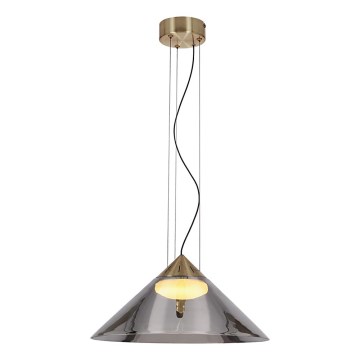 Suspension sur câble PRESTO 1xGX53/10W/230V Ø 34 cm doré/gris fumé