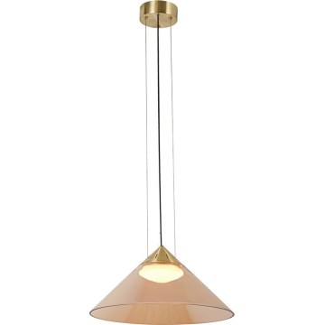 Suspension sur câble PRESTO 1xGX53/10W/230V Ø 42 cm doré / beige fumé