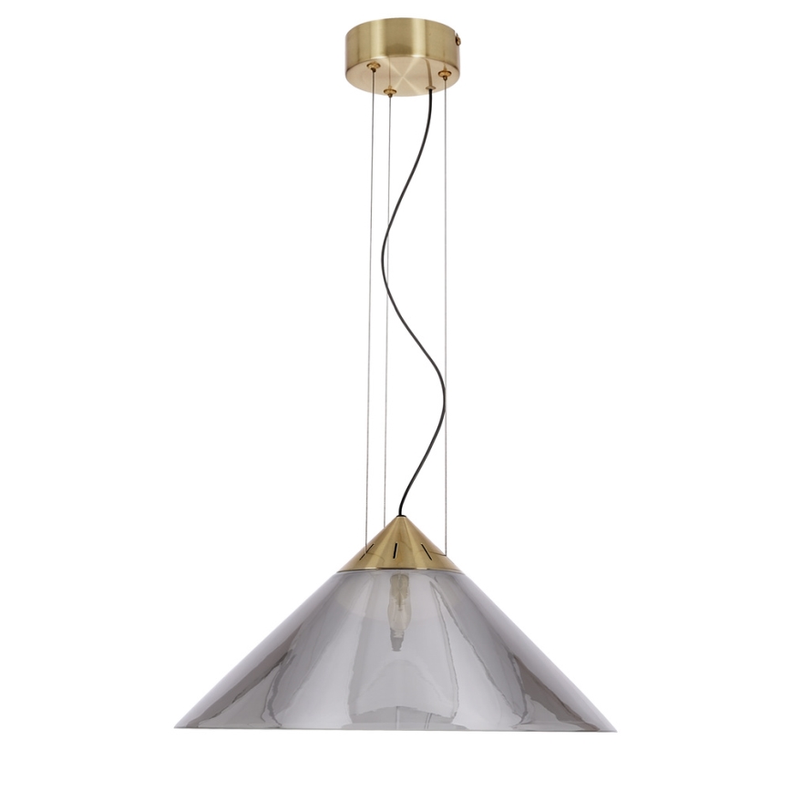 Suspension sur câble PRESTO 1xGX53/10W/230V Ø 42 cm doré/gris fumé