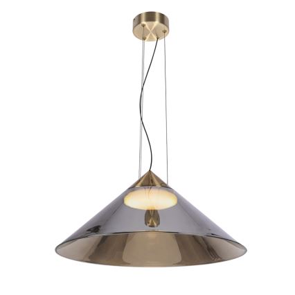 Suspension sur câble PRESTO 1xGX53/10W/230V Ø 50 cm doré/gris fumé