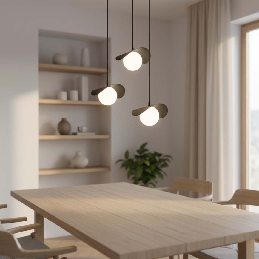 Suspension sur câble RITUAL 3xG9/8W/230V, noir