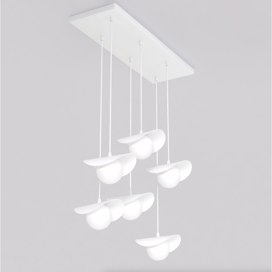 Suspension sur câble RITUAL 6xG9/8W/230V blanche