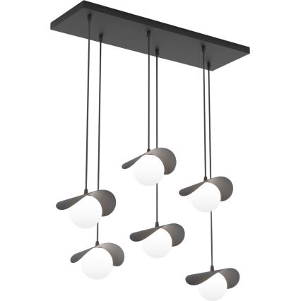 Suspension sur câble RITUAL 6xG9/8W/230V noire