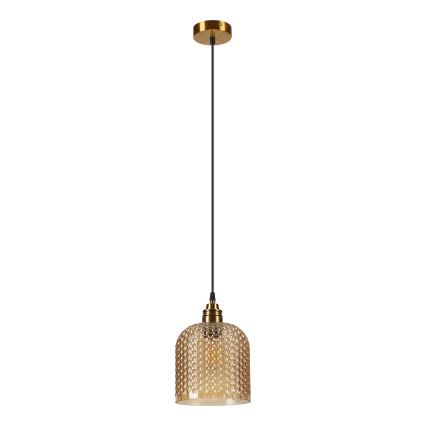 Suspension sur câble ROCCO 1xE27/15W/230V doré / beige fumé