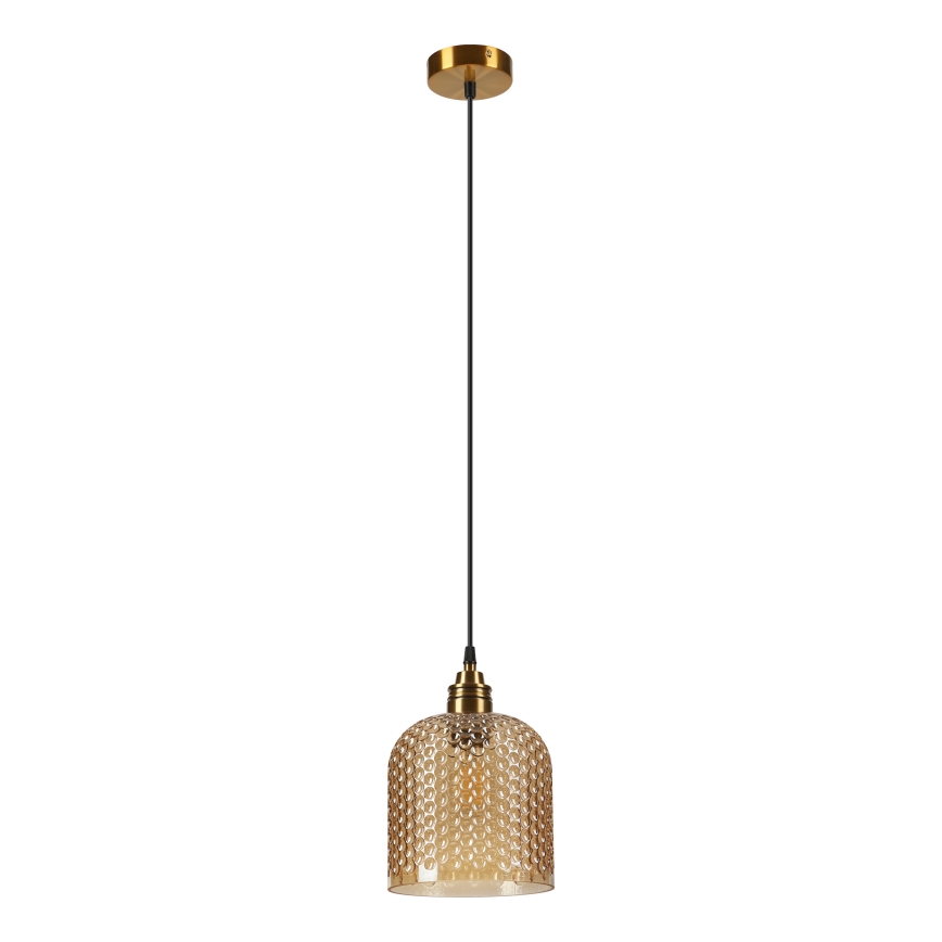 Suspension sur câble ROCCO 1xE27/15W/230V doré / beige fumé