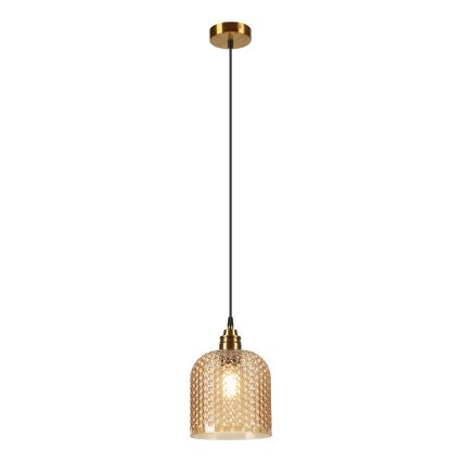 Suspension sur câble ROCCO 1xE27/15W/230V doré / beige fumé