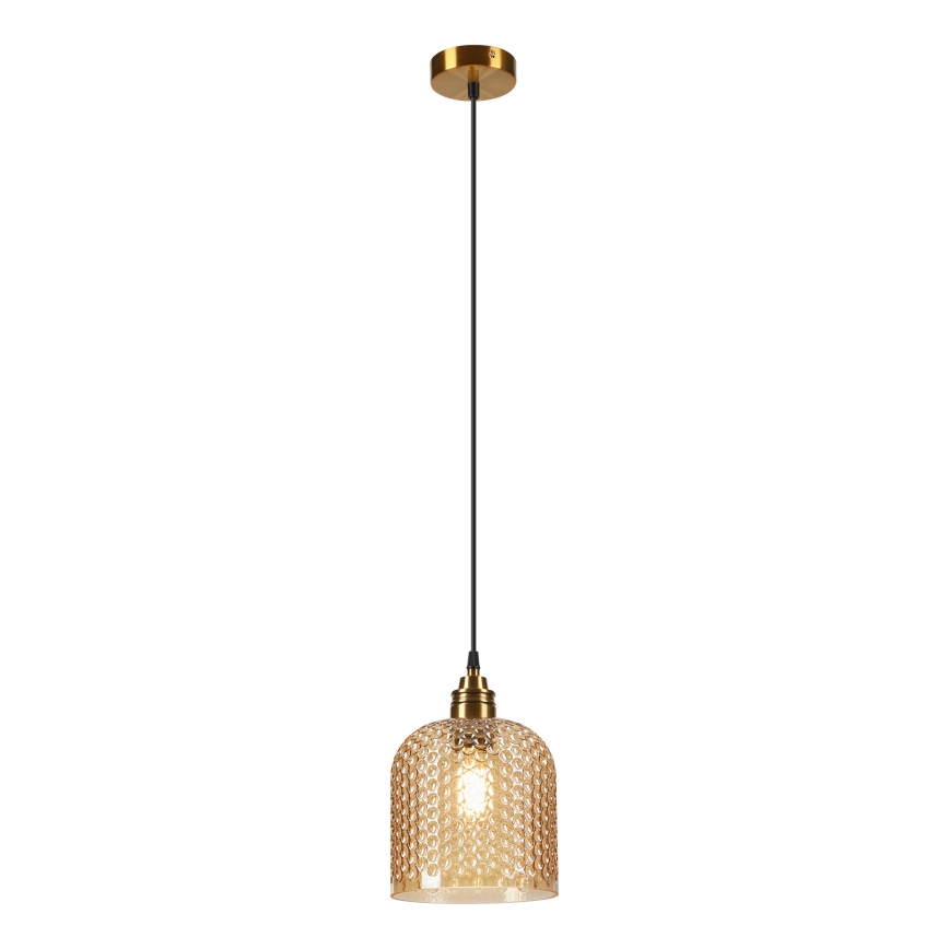Suspension sur câble ROCCO 1xE27/15W/230V doré / beige fumé