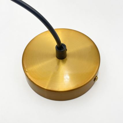 Suspension sur câble ROCCO 1xE27/15W/230V doré / beige fumé