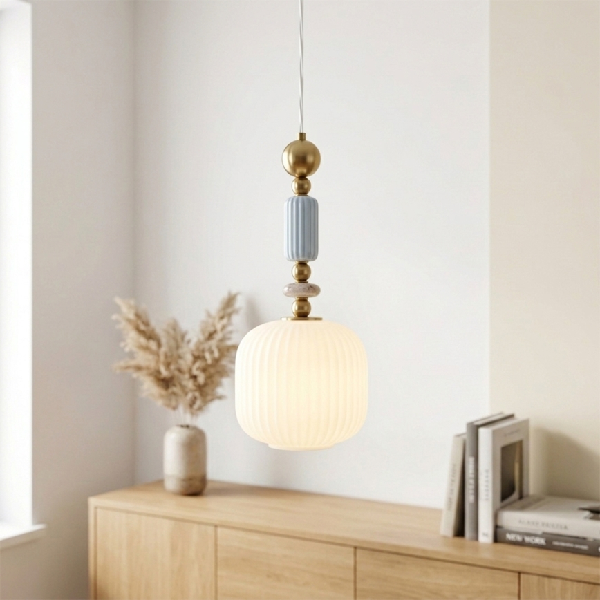 Suspension sur câble ROYAL 1xE27/15W/230V doré/blanc