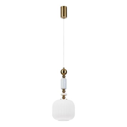 Suspension sur câble ROYAL 1xE27/15W/230V doré/blanc