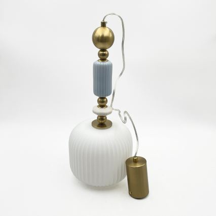 Suspension sur câble ROYAL 1xE27/15W/230V doré/blanc