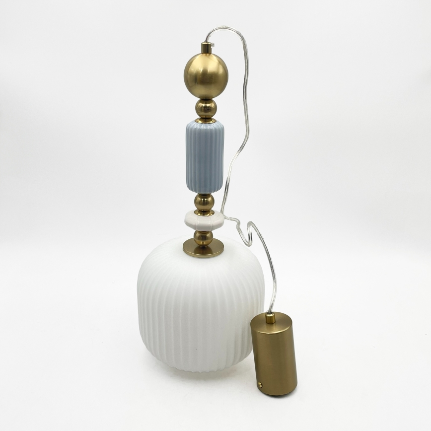 Suspension sur câble ROYAL 1xE27/15W/230V doré/blanc