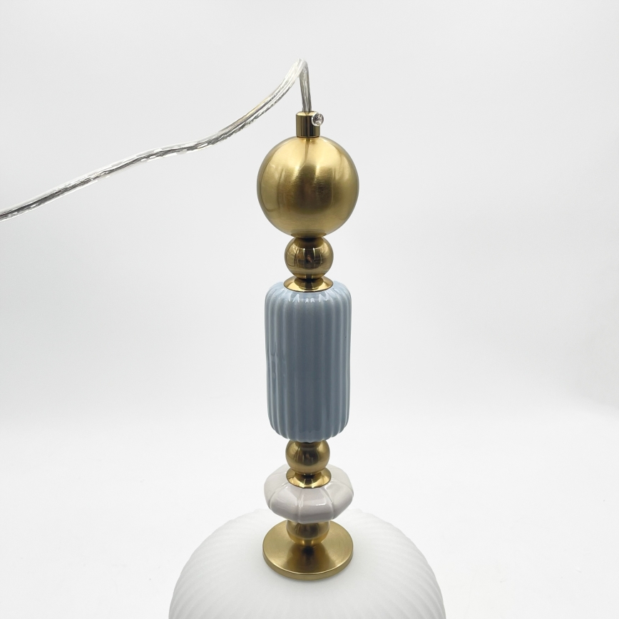 Suspension sur câble ROYAL 1xE27/15W/230V doré/blanc