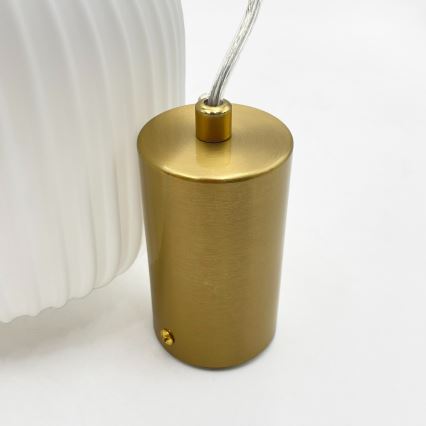 Suspension sur câble ROYAL 1xE27/15W/230V doré/blanc
