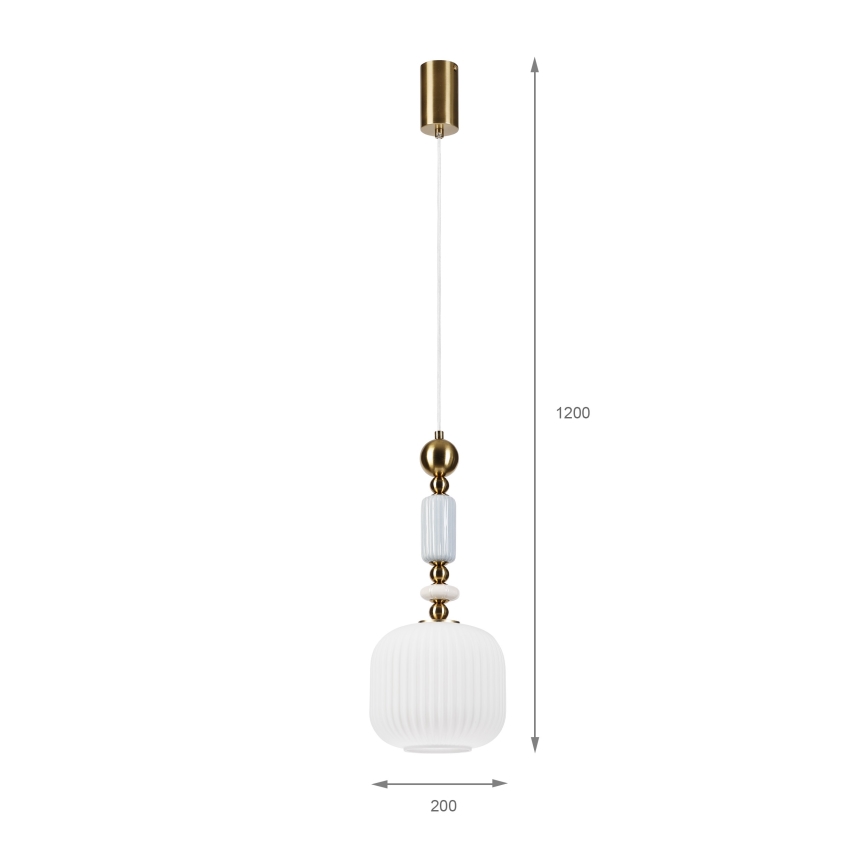 Suspension sur câble ROYAL 1xE27/15W/230V doré/blanc