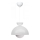 Suspension sur câble SALVA 1xE27/15W/230V blanche