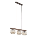 Suspension sur câble SALVIA 3xE14/10W/230V marron/marron fumé