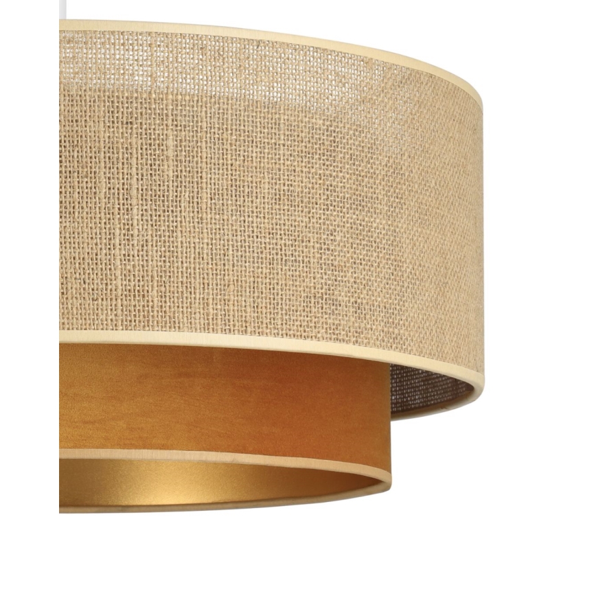 Suspension sur câble SARTA 1xE27/60W/230V cuivre/jute