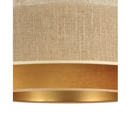 Suspension sur câble SARTA 1xE27/60W/230V Ø 45 cm cuivre/jute