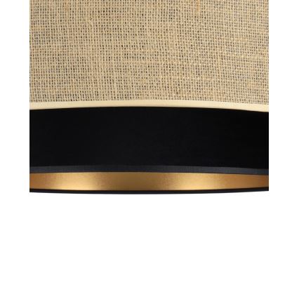 Suspension sur câble SARTA 1xE27/60W/230V Ø 45 cm noir/jute