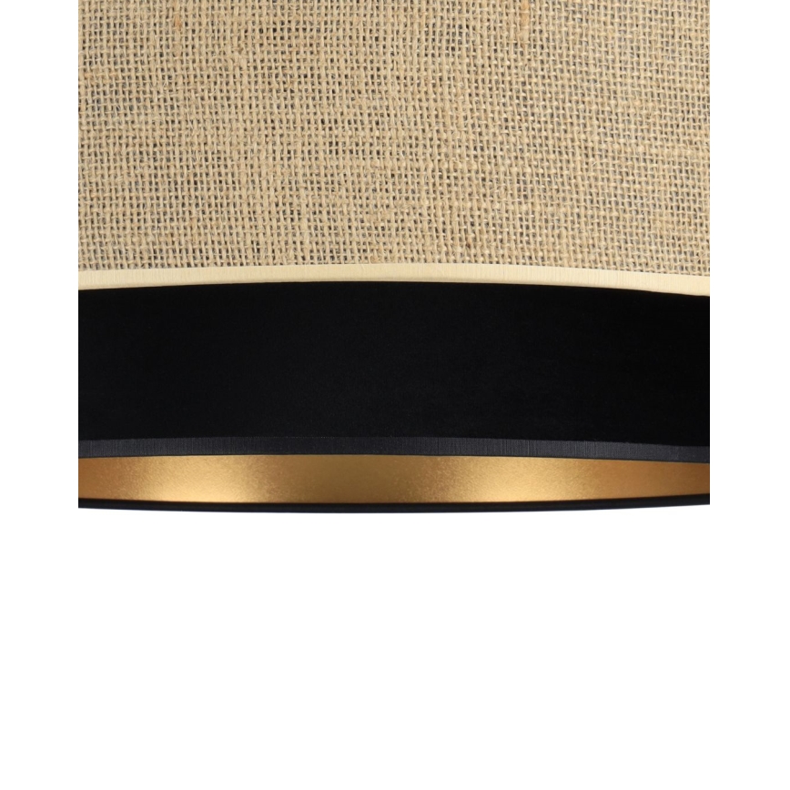 Suspension sur câble SARTA 1xE27/60W/230V Ø 45 cm noir/jute