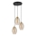 Suspension sur câble SEBO 3xE27/15W/230V noir/beige fumé