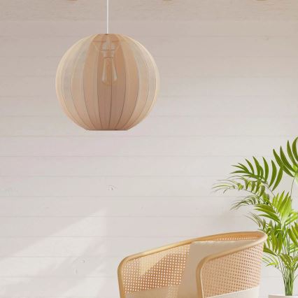 Suspension sur câble SENSAI 1xE27/20W/230V Ø 40 cm beige