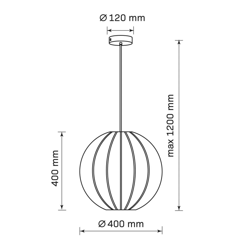 Suspension sur câble SENSAI 1xE27/20W/230V Ø 40 cm beige