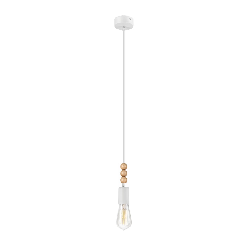 Suspension sur câble SIMON 1xE27/60W/230V hêtre