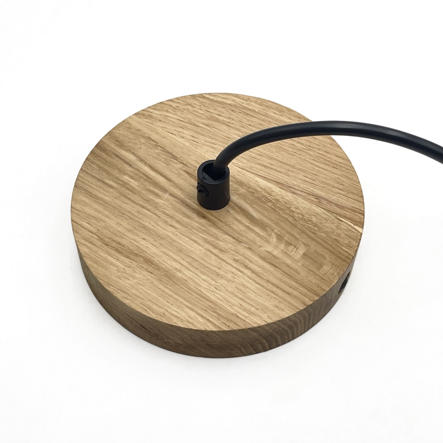 Suspension sur câble SINGLE 1xE27/60W/230V Ø 28 cm chêne