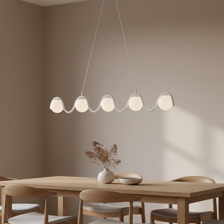 Suspension sur câble SINUS 5xG9/8W/230V blanche