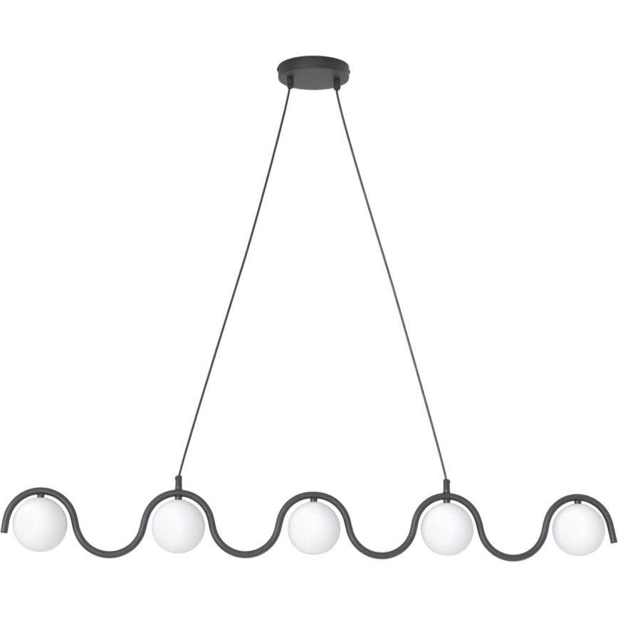 Suspension sur câble SINUS 5xG9/8W/230V noire