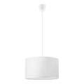Suspension sur câble SIRJA PLISADO 1xE27/15W/230V Ø 35 cm blanche