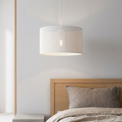 Suspension sur câble SIRJA PLISADO 1xE27/15W/230V Ø 35 cm blanche
