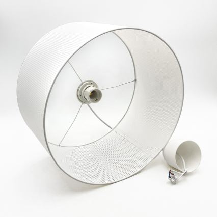 Suspension sur câble SIRJA PLISADO 1xE27/15W/230V Ø 35 cm blanche